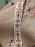 袋鼠魔方輕奢品牌雙肩包女2025七夕花朵刺繡大容量文藝國風(fēng)女牛津旅游背包 刺繡卡其色 曬單實(shí)拍圖