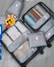 班哲尼 旅行洗漱包袋男女收纳包大容量化妆包便携收纳袋 7件套灰色 实拍图