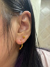 PINKBOXPINKBOX/娉飾珠寶黃金耳飾足金硬金5D耳環(huán)簡約精致女時XYHGE001 現(xiàn)貨 曬單實(shí)拍圖