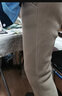 彬彬之依休閑褲女2025秋冬季新款燈芯絨高腰加絨加厚寬松顯瘦直筒闊腿褲子 燕麥色【加厚羊羔絨】 L 建議100-115斤 曬單實(shí)拍圖
