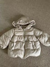 G.DUCKKIDS童裝兒童羽絨服女童外套90白鴨絨面包服女寶寶花邊連帽衣服小女孩 卡其（棉服） 90 尺碼1~2歲【 80-90cm】 曬單實拍圖