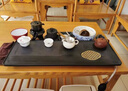 源韻烏金石茶盤天然整塊石頭茶臺家用茶盤套裝全自動上水茶臺帶燒水壺 70*25*3(如意款式1) 曬單實拍圖