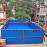 帆布魚(yú)池加厚刀刮布家用養魚(yú)池游泳池觀(guān)賞池戶(hù)外大型養殖池蓄水池 加厚款500克帆布【無(wú)支架】 1x1x0.8米【帆布+排水閥】 曬單實(shí)拍圖