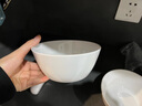 國玥 骨瓷碗具套裝家用碗純白陶瓷米飯碗可洗碗機飯碗防燙釉下彩碗具 純白5.5英寸東洋碗4個(gè) 曬單實(shí)拍圖