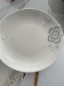 云鸿陶瓷10个盘子陶瓷菜盘子套装餐具组合水果盘家用圆形可爱吃菜碟子 10个盘子简爱(7英寸) 实拍图