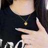 中國黃金（CHINA GOLD）愛心黃金吊墜女足金鏤空掛墜首飾金生日禮物送女友老婆教師節(jié)禮物 【京速達】足金吊墜 約2.3g【贈銀鏈】 曬單實拍圖