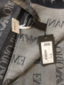 阿瑪尼（ARMANI）Emporio Armani 阿瑪尼男士時(shí)尚經(jīng)典字母LOGO圍巾父親節禮物 藏藍色 曬單實(shí)拍圖
