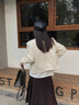 麥檬MM24春商場同款經(jīng)典羊毛亮絲閃蔥小香風(fēng)外套女5F1211361 米白5F1211361 M 曬單實拍圖