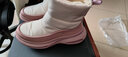 COZY STEPS可至男女款冬季COZYLOOP太空鞋羊皮毛一體厚底保暖防寒羊毛雪地靴 暖意灰白+復古煙粉（8108） 36 曬單實(shí)拍圖