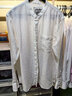 AKCLUB2024夏季新復古回潮立領(lǐng)亞麻長(cháng)袖襯衫男薄款透氣潮流男裝2402202 米白 XL 曬單實(shí)拍圖