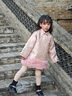 班喜迪女童旗袍裙拜年服冬裝周歲寶寶禮服兒童漢服新年裙子冬季過年唐裝 粉色 120 cm 曬單實拍圖