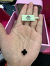 紀(jì)思梵（CHEESEFAN）輕奢四葉草項鏈女玫瑰彩金雙面瑪瑙七夕情人節(jié)生日禮物送女友 玫瑰金-兩面四葉草項鏈黑紅 曬單實拍圖