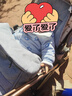 棉大班（MIANDABAN）寶寶夾棉保暖內(nèi)衣套裝嬰兒秋冬三層薄棉加厚棉衣棉褲男女童冬裝新 灰藍+深藍 80 CM 曬單實拍圖