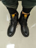 戈耐馬丁靴子男士冬季加絨保暖皮鞋防滑雪地靴工裝真皮棉鞋男鞋子男靴 黑色【羊毛混絨+頭層牛皮靴】加絨加厚保暖 冬天款 44碼(270MM) 曬單實(shí)拍圖