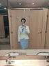 百顏售樓處工作服職業(yè)連衣裙女夏季短袖酒店前臺接待工裝珠寶店工裝裙 藏青色七分袖連衣裙+送腰帶 M 曬單實(shí)拍圖