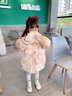 G.DUCKKIDS小黃鴨童裝女童羽絨服中長(cháng)款白鴨絨兒童外套女寶寶防寒保暖外出服 羽絨服白鴨絨 90 尺碼建議1~2歲 曬單實(shí)拍圖