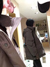 黛芙熙工裝式羽絨服女短款2025年冬季新款加厚保暖休閑大毛領(lǐng)派克服外套 灰色 銀狐毛領(lǐng) S 曬單實(shí)拍圖