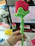 陌德玫瑰花 卡通布藝仿玫瑰花捶背棒敲打錘毛絨創(chuàng)意女生玩偶 紅色 長(zhǎng)約35厘米 曬單實(shí)拍圖