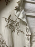 茵曼（INMAN）田園法式繡花連衣裙秋 新品花邊立領(lǐng)泡泡袖長(zhǎng)袖長(zhǎng)裙18332246 米杏 S 曬單實(shí)拍圖