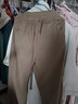 花陌田（HOMOOTANE）窄版直筒褲女士褲子春秋高腰垂感闊腿褲 咖色 L 100-115斤 曬單實(shí)拍圖
