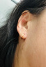 周生生 18K玫瑰金薄荷系列彩金耳钉一对耳环女 K金耳饰耳圈 91115E 实拍图