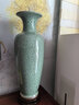 傲世大號新中式鈞瓷裂紋陶瓷器花瓶工藝品客廳擺件家居酒柜玄關(guān)電視柜 大號松石綠裂紋魚(yú)尾瓶（配底座） 曬單實(shí)拍圖