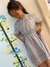 E·LAND KIDS衣戀【博主同款】夏日多巴胺夏季新品女學(xué)院風(fēng)泡泡袖連衣裙 L/Blue淺藍(lán)色/51 140 cm 曬單實(shí)拍圖