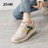 ZHR棉鞋女加絨保暖休閑女鞋輕便舒適運動(dòng)跑步鞋女 AK101A 米綠 36 曬單實(shí)拍圖