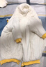 舒貝怡嬰兒衣服新生兒連體衣哈衣夾棉周歲衣服滿(mǎn)月寶寶爬爬服 59CM 曬單實(shí)拍圖