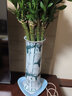 汪洋大海景德鎮陶瓷富貴竹花瓶插花擺件客廳落地特大號高直筒水養培插花器 大號墨彩竹（送木底座） 曬單實(shí)拍圖