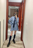 妙奕嘉長(cháng)袖襯衫連衣裙女裙子春秋裝女2025新款女裝早秋季休閑顯瘦小個(gè)子 長(cháng)袖藍色條紋假口袋連衣裙+領(lǐng)帶 L 【建議105-115斤】 曬單實(shí)拍圖