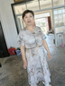 俞兆林中老年女裝夏裝媽媽裝短袖國風(fēng)連衣裙2025新款長裙子 Y52Q141 曬單實拍圖