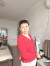 針織開衫外套女短款寬松毛衣外搭小衫長袖V領(lǐng)打底衫春秋洋氣上衣 磚紅 L 105-115斤 曬單實(shí)拍圖