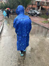 傘小滿兒童雨衣男童女童小學(xué)生初中高中小孩上學(xué)專用帶書包位10歲到15歲 寶藍(lán)色 5XL(推薦身高155-170) 曬單實(shí)拍圖