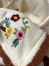 矜持范軟糯刺繡花朵針織毛衣開衫女春秋季新款寬松厚款甜美小香風(fēng)外套女 米白色 S 建議70斤95斤 曬單實拍圖
