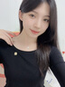 法蔻（farcoko）pt950鉑金項鏈女士四葉草吊墜白金鎖骨鏈時尚飾品生日禮物送女友 pt950鉑金項鏈+滿鉆四葉草吊墜 -【精美高檔禮盒】 曬單實拍圖