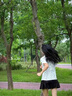 皓娥 短袖JK制服套裝白色襯衫女學(xué)院風(fēng)短裙日系寬松學(xué)生基礎款百搭 套裝【白襯衫+黑百褶+領(lǐng)結】 M 建議90-105斤 曬單實(shí)拍圖