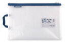 富美高（FolderMate） A4防水文件袋 高中小學(xué)生科目分類(lèi) 資料試卷透明拉邊袋 網(wǎng)格收納袋 A4科目分類(lèi)袋 藍(lán)色 1個(gè) 曬單實(shí)拍圖