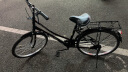 凤凰（PHOENIX） 自行车男女成年老人大人中小学生青少年城市轻便普通勤复古单车 24寸仿捷黑+防护网+后坐垫 实拍图