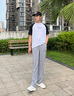 七武海垂順冰絲褲子男夏季新款薄款男士寬松休閑長(cháng)褲潮流直筒運動(dòng)闊腿褲 K516灰色+K516黑色【2件裝】 XL 曬單實(shí)拍圖
