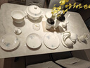 瓷丞相景德鎮(zhèn)釉下彩碗碟套裝家用高級(jí)感餐具整套骨瓷碗盤喬遷新居禮物 梨花落雪丨釉下彩丨圓形配 56件套 曬單實(shí)拍圖