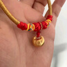 中國黃金（CHINA GOLD）平安鎖黃金項鏈寶寶足金小胖福吊墜高級感生日禮物新生嬰兒見(jiàn)面禮 足金小胖福項鏈/可刻字 曬單實(shí)拍圖