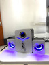 賽達電腦桌面音響臺式機筆記本重低音炮有源多媒體喇叭家用USB有線(xiàn)小鋼炮藍牙音箱 夢(mèng)幻白【有線(xiàn)連接+立體音效】 曬單實(shí)拍圖