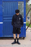 NEW OR MODE襯衫男長袖春秋ins潮痞帥港風(fēng)夏季新款襯衣服潮流潮牌dk制服外套 黑色 XL 曬單實拍圖