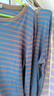 恒源祥純棉條紋長(cháng)袖t恤寬松上衣春季t恤全棉打底衫女2025新款顯瘦內搭 藍色 長(cháng)367 3XL 曬單實(shí)拍圖