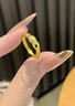 中國黃金（CHINA GOLD）黃金戒指女款立體足金本命年生肖靈蛇指環(huán)情人節(jié)生日禮物送愛人 靈蛇戒指 約1.1g 圈號14 曬單實拍圖