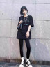 浪莎瑜伽褲女夏季跑步運(yùn)動健身無尷尬線提臀打底褲小腳褲鯊魚褲緊身褲 顯瘦黑1條 L /(105-125斤) 曬單實(shí)拍圖