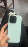 杜梵納 韓系立體趴趴小貓適用iphone16promax手機(jī)殼蘋果15pro可愛卡通14超火新款15皮紋膚感13全包防摔 薄荷綠底＋立體白色貓咪粉爪  iPhone 16 Pro 曬單實(shí)拍圖