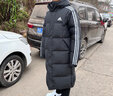 阿迪達斯 （adidas）羽絨服男冬季保暖外套加厚鴨絨長(cháng)款羽絨服 黑/白01T S  曬單實(shí)拍圖