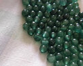 瑾然天然翠綠色 馬來(lái)玉散珠石英巖玉珠子 翡翠色冰種A級飾品玉石圓珠 6毫米100顆 曬單實(shí)拍圖